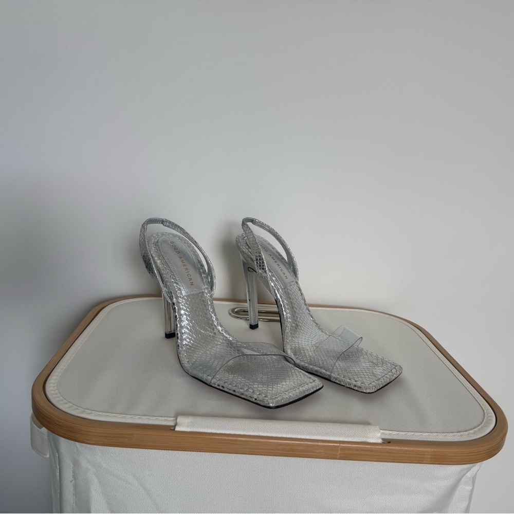 Good American - Elegant Silver Women's Heels
